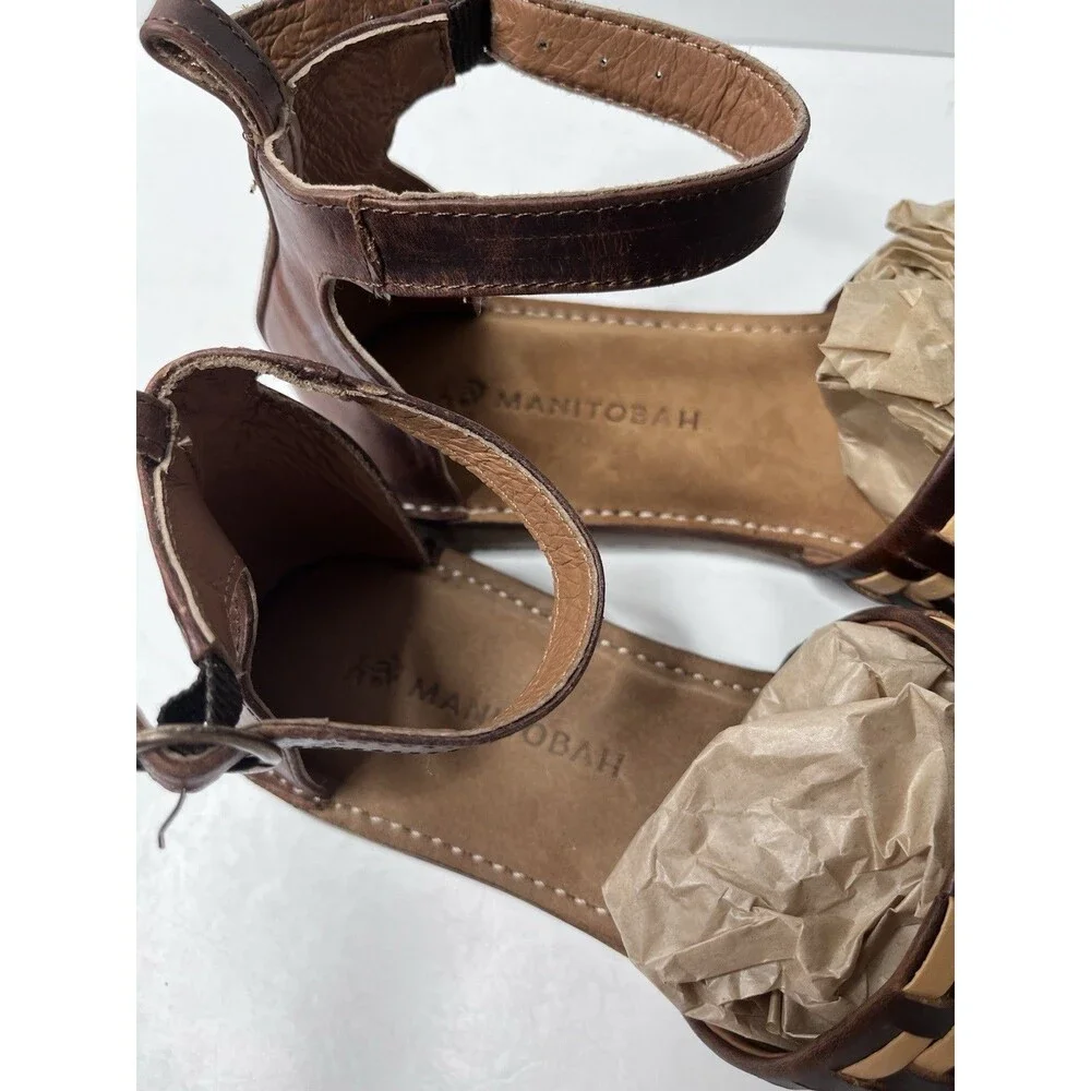 Manitobah Gabriel Frey Multicolor Woven Leather Sandals Women’s Size 9 - Picture 6 of 16